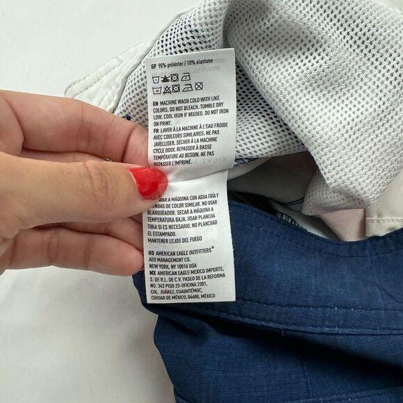 American Eagle Men’s Multicolor Striped Board Shorts Sz M (32") Stretch Pockets - Picture 7 of 9